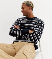 New Look Navy Stripe Relaxed Fit Jumper